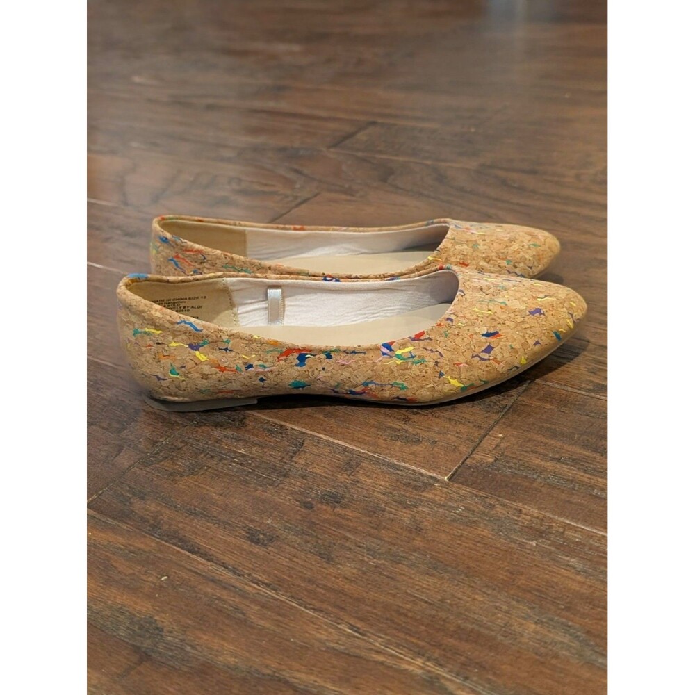 *NEW* Girls' Multicolor Speck Cork Ballet Flats Shoes Size 13